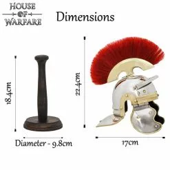 Minicasco De Legionario Romano Con Soporte De Madera -Armadura Ventas 700377 2 1