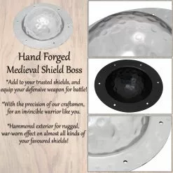 Medieval Shield Boss Polish, 1.5 Mm Steel, Battle Ready -Armadura Ventas 700456 Pattern 2 1
