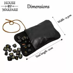 Piedras Rúnicas Nórdicas Con Estuche De Cuero -Armadura Ventas 700457 2 1 1