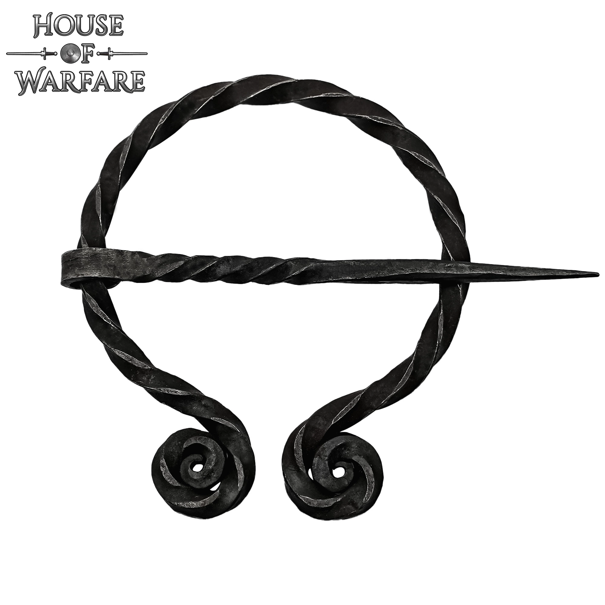 Alfiler De Capa / Peroné Histórico Forjado A Mano "The Twirled 3 Alfiler De Capa / Peroné Histórico Forjado A Mano "The Twirled