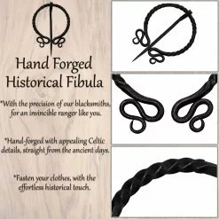 Alfiler De Capa / Peroné De Arquero élfico Histórico Forjado A Mano 13 Alfiler De Capa / Peroné De Arquero élfico Histórico Forjado A Mano -Armadura Ventas 700480 Pattern 2 1