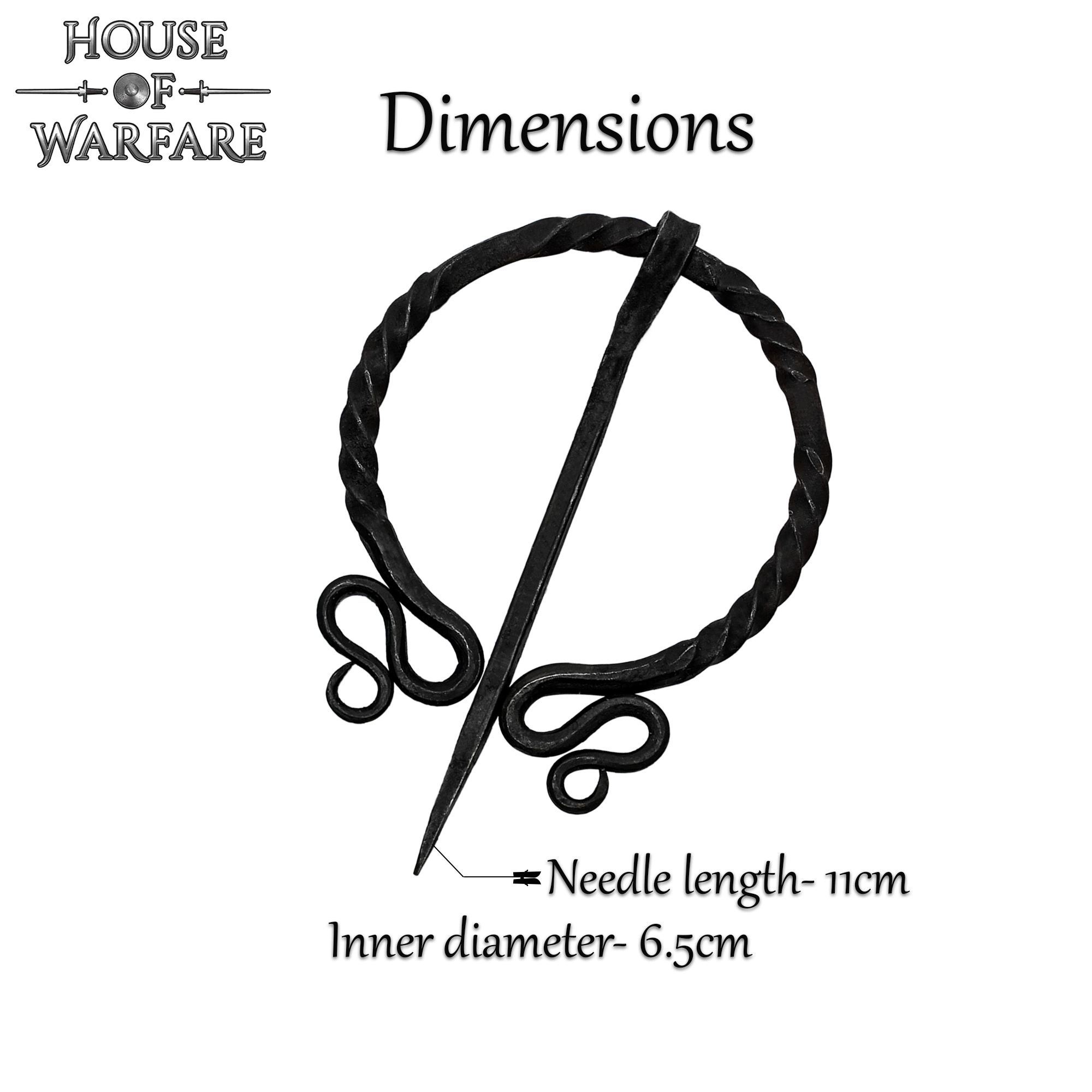 Alfiler De Capa / Peroné De Arquero élfico Histórico Forjado A Mano 6 Alfiler De Capa / Peroné De Arquero élfico Histórico Forjado A Mano - Imagen 4