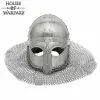 Casco Vikingo Forjado Con Camail Butted Calibre 16 -Armadura Ventas 700499 1