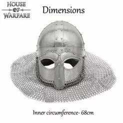 Casco Vikingo Forjado Con Camail Butted Calibre 16 -Armadura Ventas 700499 2 2