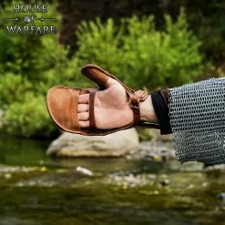 Guantes De Cuero Auténtico Para Lucha Con Espadas -Armadura Ventas 700510 7 3