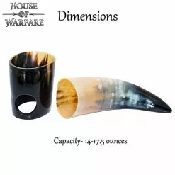 Cuerno Natural Para Beber Hecho A Mano Con Soporte De Mesa -Armadura Ventas 700518 2 2