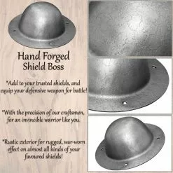 Medieval Shield Boss Natural And Polish, 1.8 Mm Steel, Battle Ready -Armadura Ventas 700573 N Pattern 2