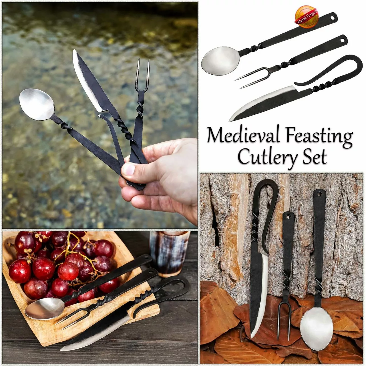 Juego De Cubiertos Para Banquetes Medievales Acero Inoxidable 7 Juego De Cubiertos Para Banquetes Medievales Acero Inoxidable - Imagen 5