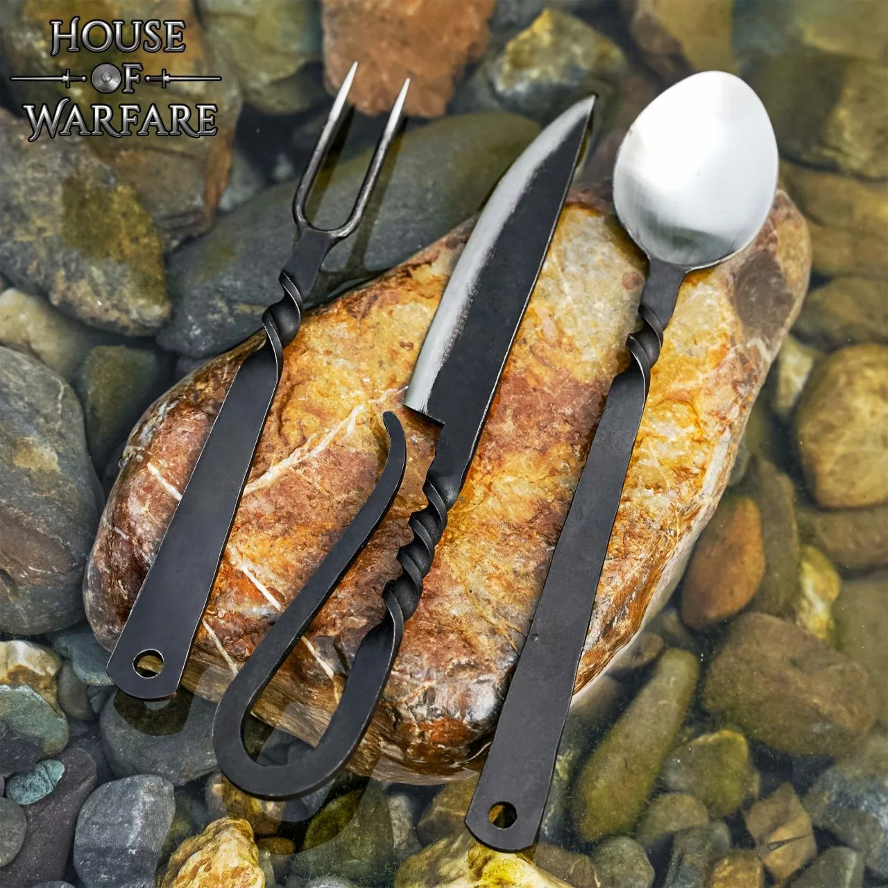 Juego De Cubiertos Para Banquetes Medievales Acero Inoxidable 5 Juego De Cubiertos Para Banquetes Medievales Acero Inoxidable - Imagen 3