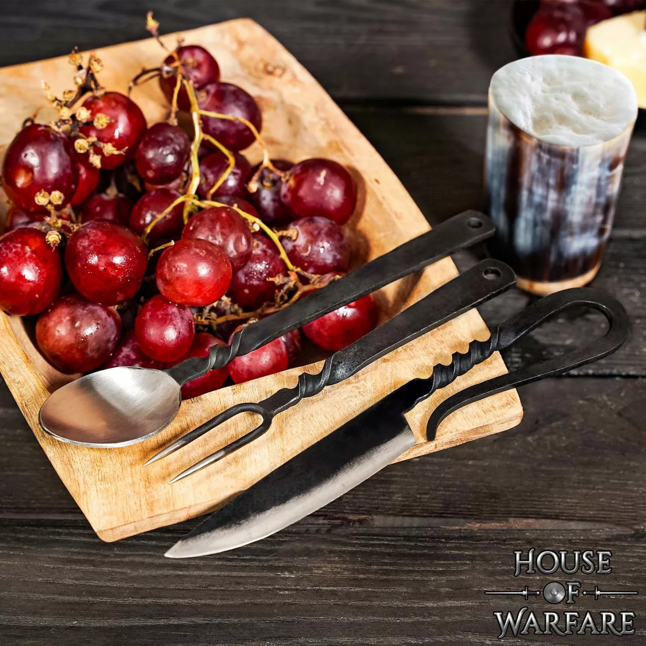 Juego De Cubiertos Para Banquetes Medievales Acero Inoxidable 4 Juego De Cubiertos Para Banquetes Medievales Acero Inoxidable - Imagen 2