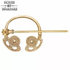 Alfiler De Capa / Peroné Celta Vikingo De Latón Puro