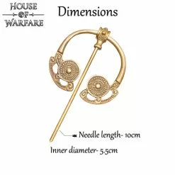 Alfiler De Capa / Peroné Celta Vikingo De Latón Puro -Armadura Ventas 700855 2 2