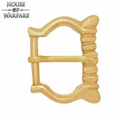 Hebilla Medieval Pequeña De Latón Con Correas / Cinturones De Cuero -Armadura Ventas 700870 2 2