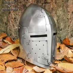 Casco Medieval De Caballero Bascinet Del Siglo XIV Calibre 16 -Armadura Ventas 700952 3