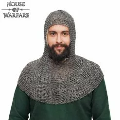 Malla De Cadena Coif Acero Suave Anillo Redondo Remachado 6mm 18g