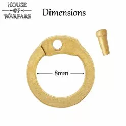 Anillas De Cota De Malla Sueltas, Anillas Planas De Latón Macizo Con Remaches Redondos, 8mm Calibre 17 -Armadura Ventas 701005 2