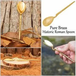 Cuchara Romana Histórica De Latón Puro -Armadura Ventas 701023 Pattern 1 1