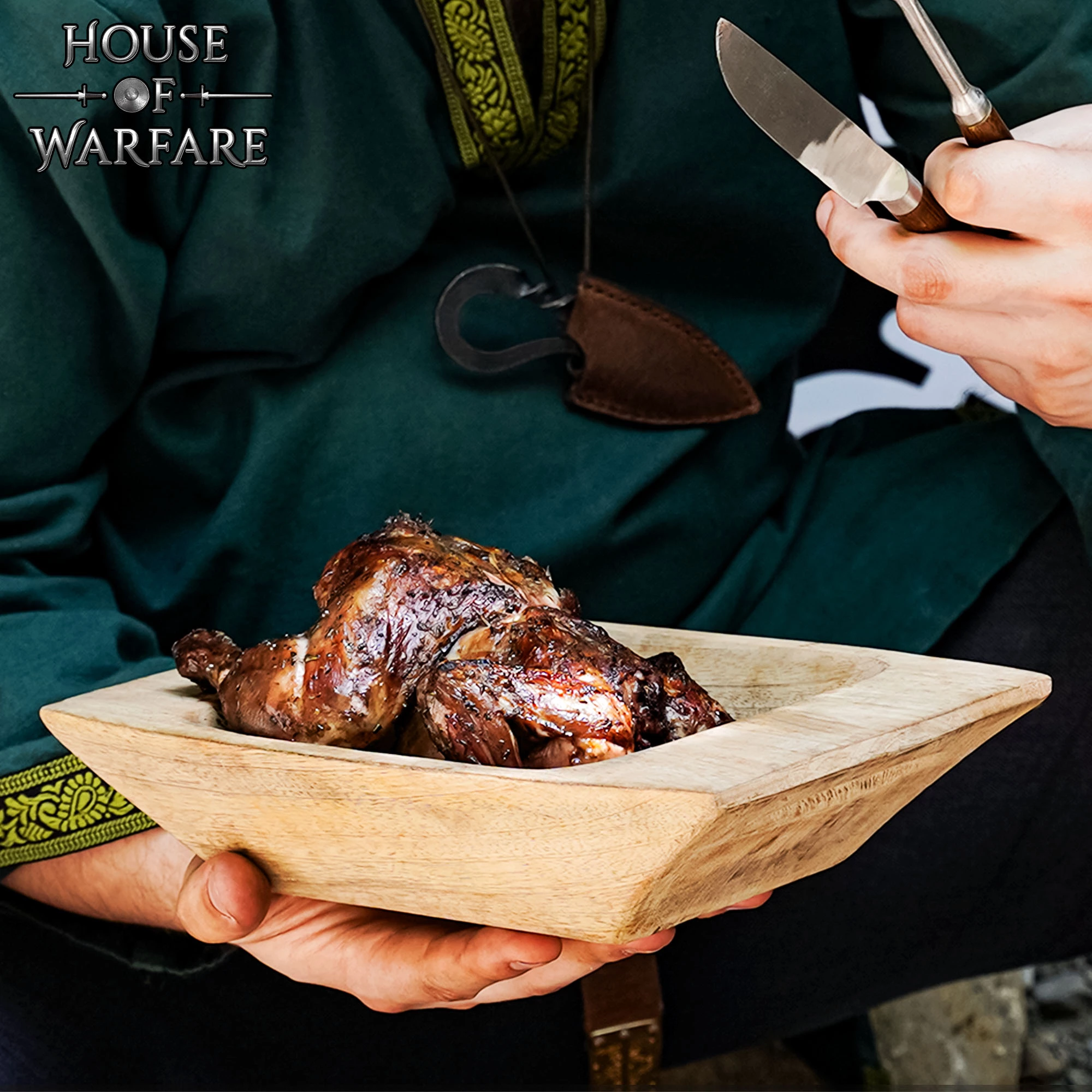 Bandeja Medieval De Madera Auténtica Tallada A Mano 8 Bandeja Medieval De Madera Auténtica Tallada A Mano - Imagen 6