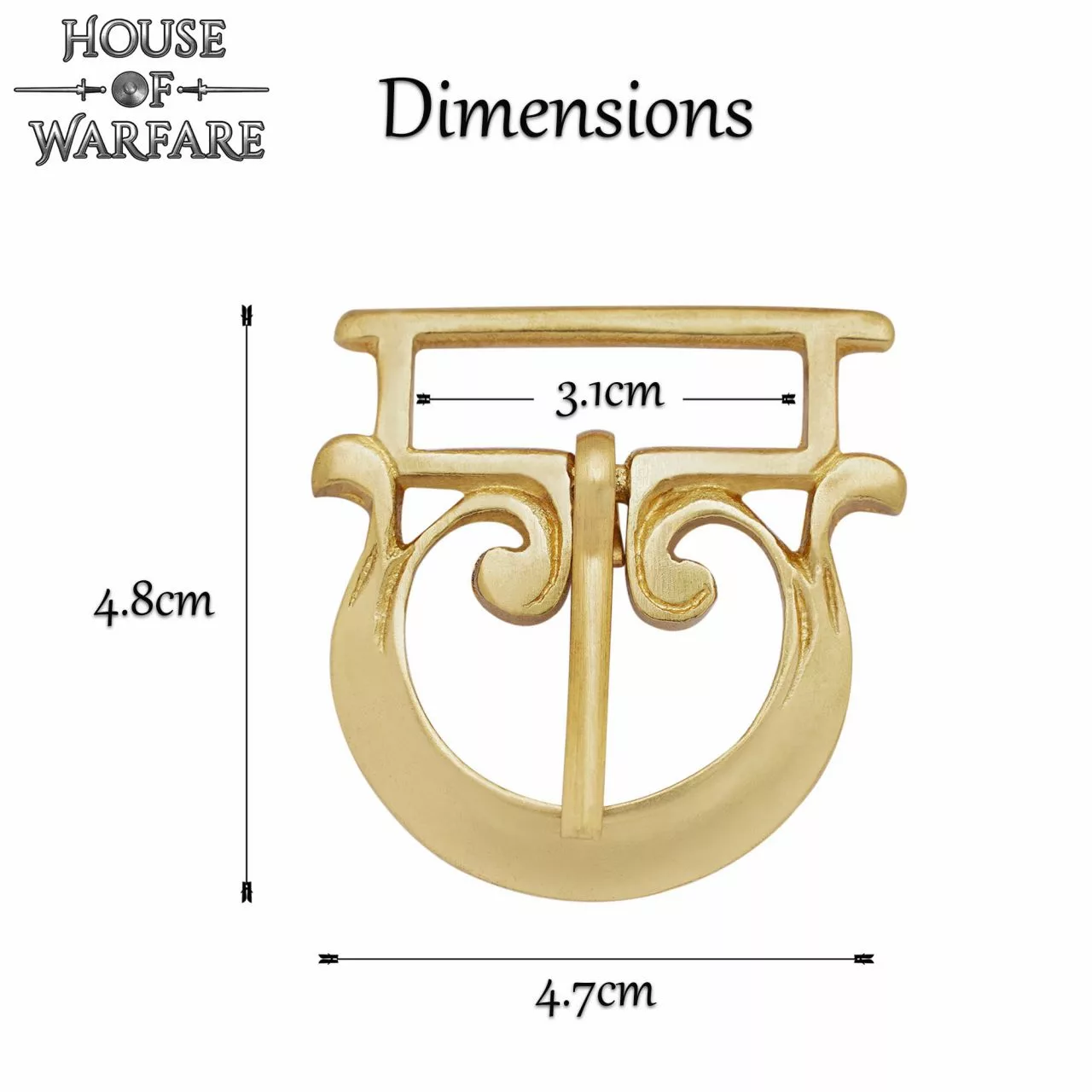 Hebilla Romana De Latón Macizo 6 Hebilla Romana De Latón Macizo - Imagen 4