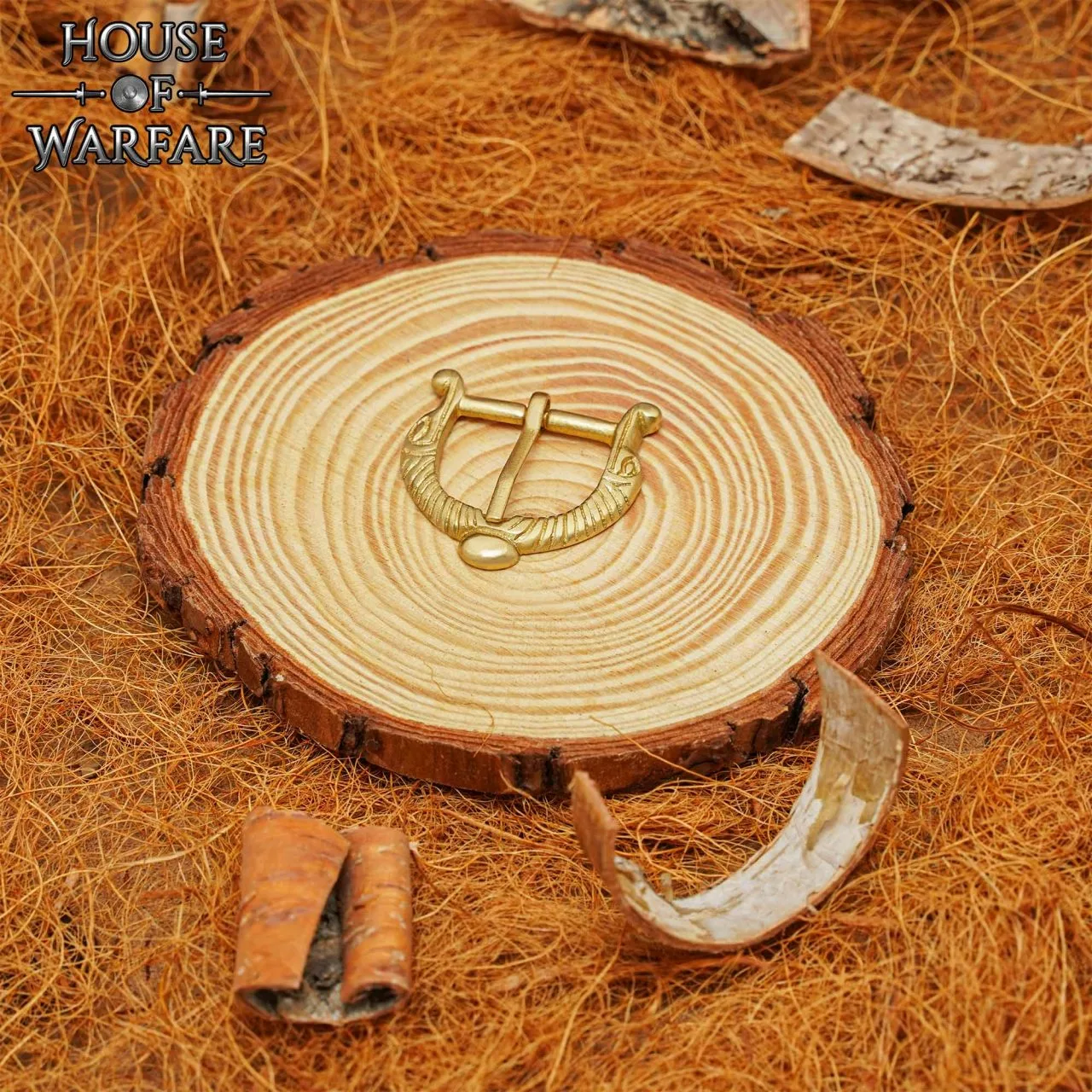 Hebilla De Cinturón Vikinga De Latón Macizo 7 Hebilla De Cinturón Vikinga De Latón Macizo - Imagen 5