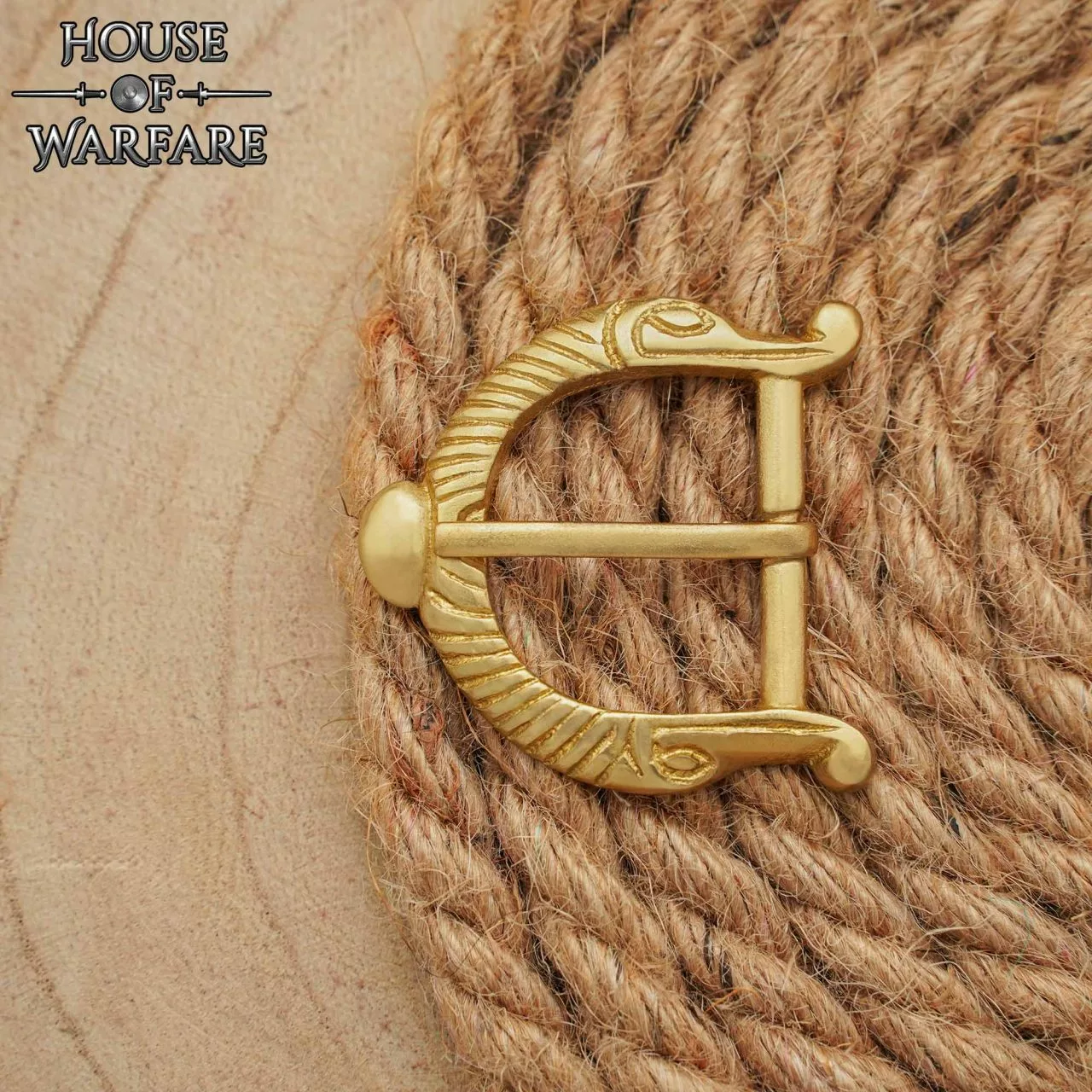 Hebilla De Cinturón Vikinga De Latón Macizo 4 Hebilla De Cinturón Vikinga De Latón Macizo - Imagen 2