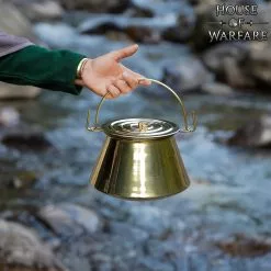 Olla / Hervidor Medieval De Latón Macizo Accesorio De Camping -Armadura Ventas 701137BS 3