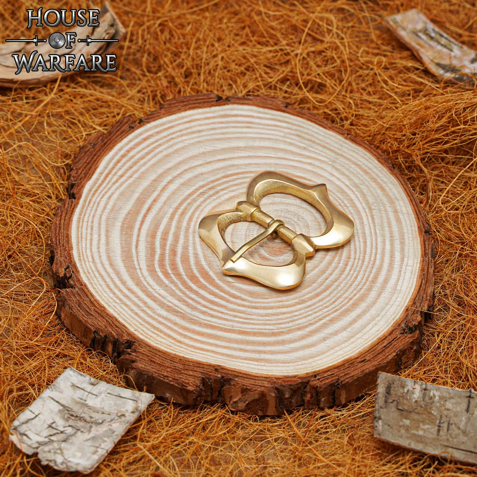 Hebilla Medieval Tardía De Latón Macizo Para Cinturones / Correas De Cuero 8 Hebilla Medieval Tardía De Latón Macizo Para Cinturones / Correas De Cuero - Imagen 6