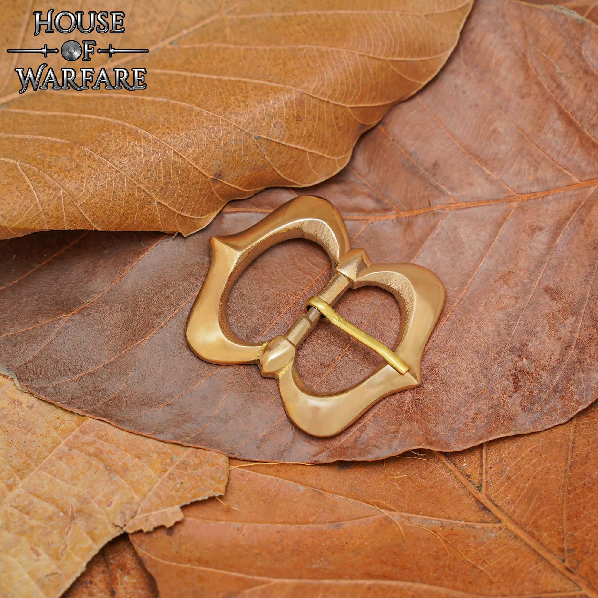 Hebilla Medieval Tardía De Latón Macizo Para Cinturones / Correas De Cuero 5 Hebilla Medieval Tardía De Latón Macizo Para Cinturones / Correas De Cuero - Imagen 3