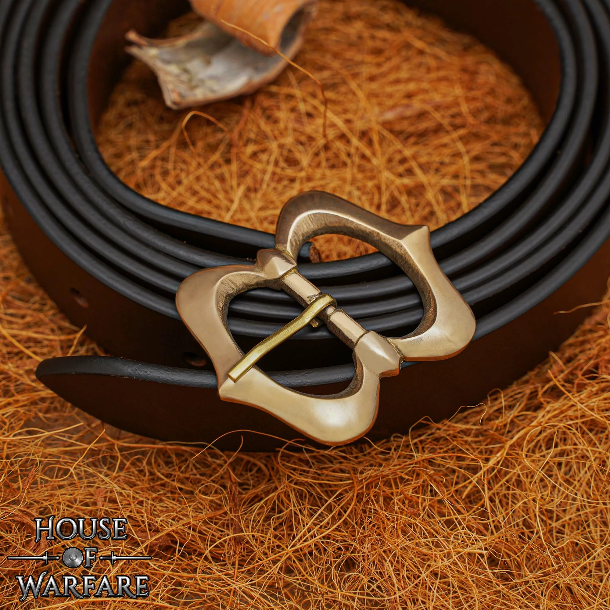 Hebilla Medieval Tardía De Latón Macizo Para Cinturones / Correas De Cuero 4 Hebilla Medieval Tardía De Latón Macizo Para Cinturones / Correas De Cuero - Imagen 2