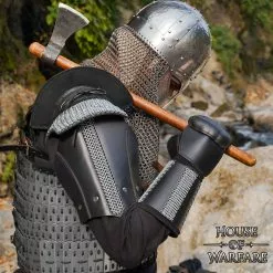 Guerrero Del Reino: Pauldrón Sencillo Con Detalles De Cota De Malla -Armadura Ventas 701325BK 3