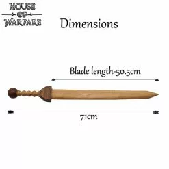 Espada Romana Gladius De Madera Auténtica Hecha A Mano -Armadura Ventas 701367 2