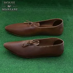 Zapatos Medievales De Piel Auténtica Para Mujer -Armadura Ventas 701484BR 4