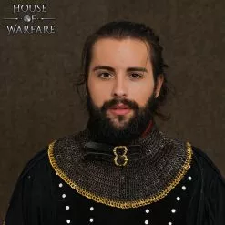 ESTÁNDAR DE CADENA CINCADA "The Red Knight Gorget" : Remaches Redondos De Anillo Plano De 6 Mm (Alt) Con Forro Acolchado Rojo Resistente Y Hebillas De Latón Macizo - TALLA M O L 9 ESTÁNDAR DE CADENA CINCADA "The Red Knight Gorget" : Remaches Redondos De Anillo Plano De 6 Mm (Alt) Con Forro Acolchado Rojo Resistente Y Hebillas De Latón Macizo - TALLA M O L -Armadura Ventas 701701BK 6mm 3 1