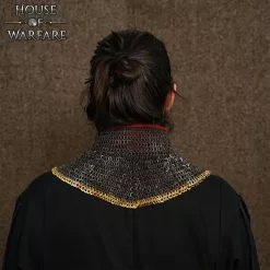 ESTÁNDAR DE CADENA CINCADA "The Red Knight Gorget" : Remaches Redondos De Anillo Plano De 6 Mm (Alt) Con Forro Acolchado Rojo Resistente Y Hebillas De Latón Macizo - TALLA M O L 11 ESTÁNDAR DE CADENA CINCADA "The Red Knight Gorget" : Remaches Redondos De Anillo Plano De 6 Mm (Alt) Con Forro Acolchado Rojo Resistente Y Hebillas De Latón Macizo - TALLA M O L -Armadura Ventas 701701BK 6mm 5 1