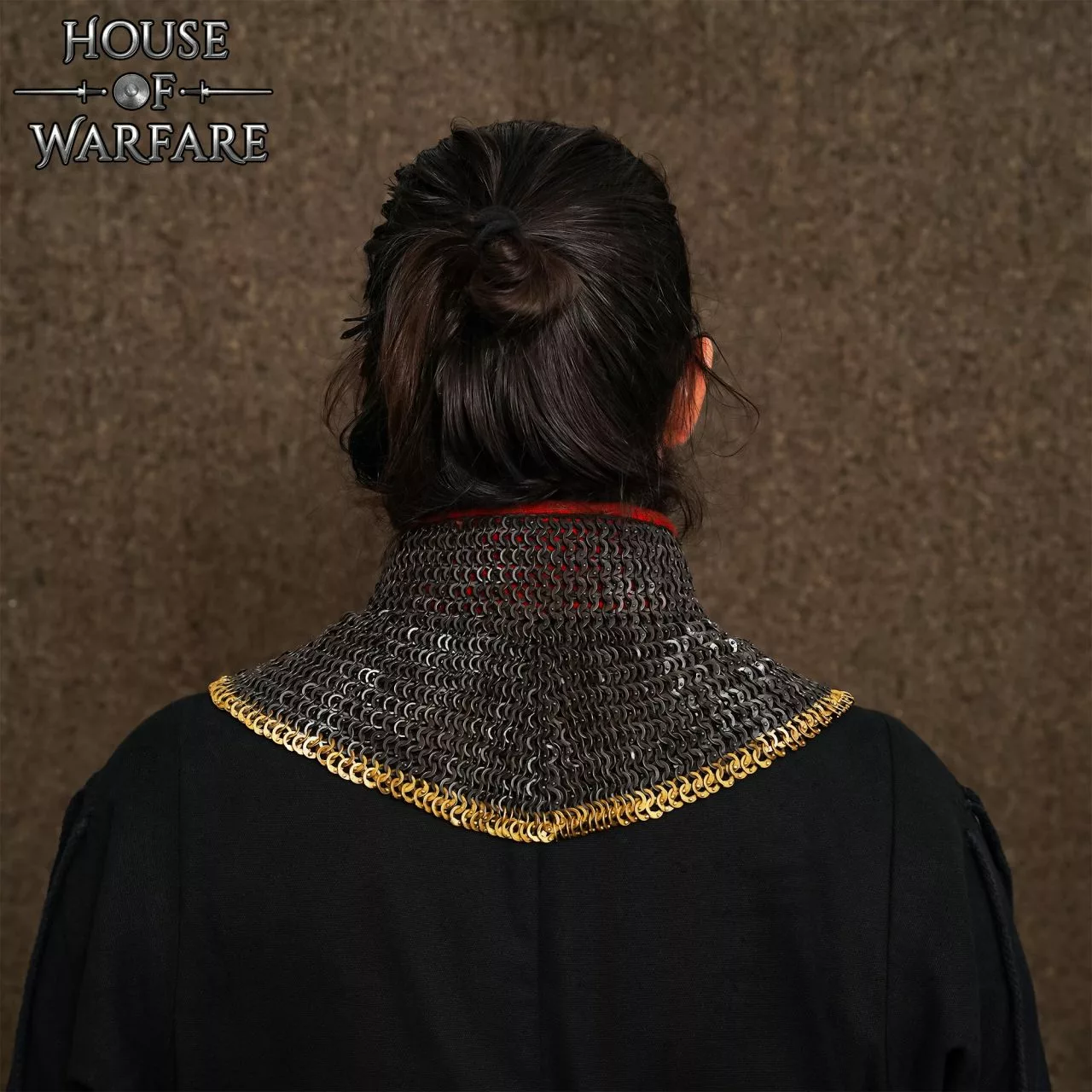 ESTÁNDAR DE CADENA CINCADA "The Red Knight Gorget" : Remaches Redondos De Anillo Plano De 6 Mm (Alt) Con Forro Acolchado Rojo Resistente Y Hebillas De Latón Macizo - TALLA M O L 7 ESTÁNDAR DE CADENA CINCADA "The Red Knight Gorget" : Remaches Redondos De Anillo Plano De 6 Mm (Alt) Con Forro Acolchado Rojo Resistente Y Hebillas De Latón Macizo - TALLA M O L - Imagen 5