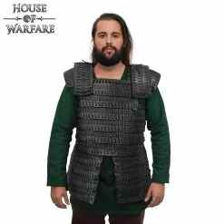 ARMADURA VIKINGA / VARANGIA DE CUERO LAMINAR. Ideal Para Vikingos, Eslavos, Rus, Jázaros, Varangios NEGRO / MARRÓN