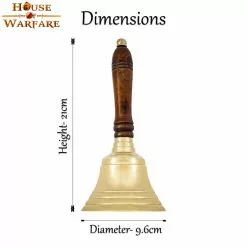 Robusta Campana De Mano De Latón Macizo Para Maestro De Escuela Servicio De Llamada Y Pregonero Con Mango De Madera 11 Robusta Campana De Mano De Latón Macizo Para Maestro De Escuela Servicio De Llamada Y Pregonero Con Mango De Madera -Armadura Ventas 701704 2