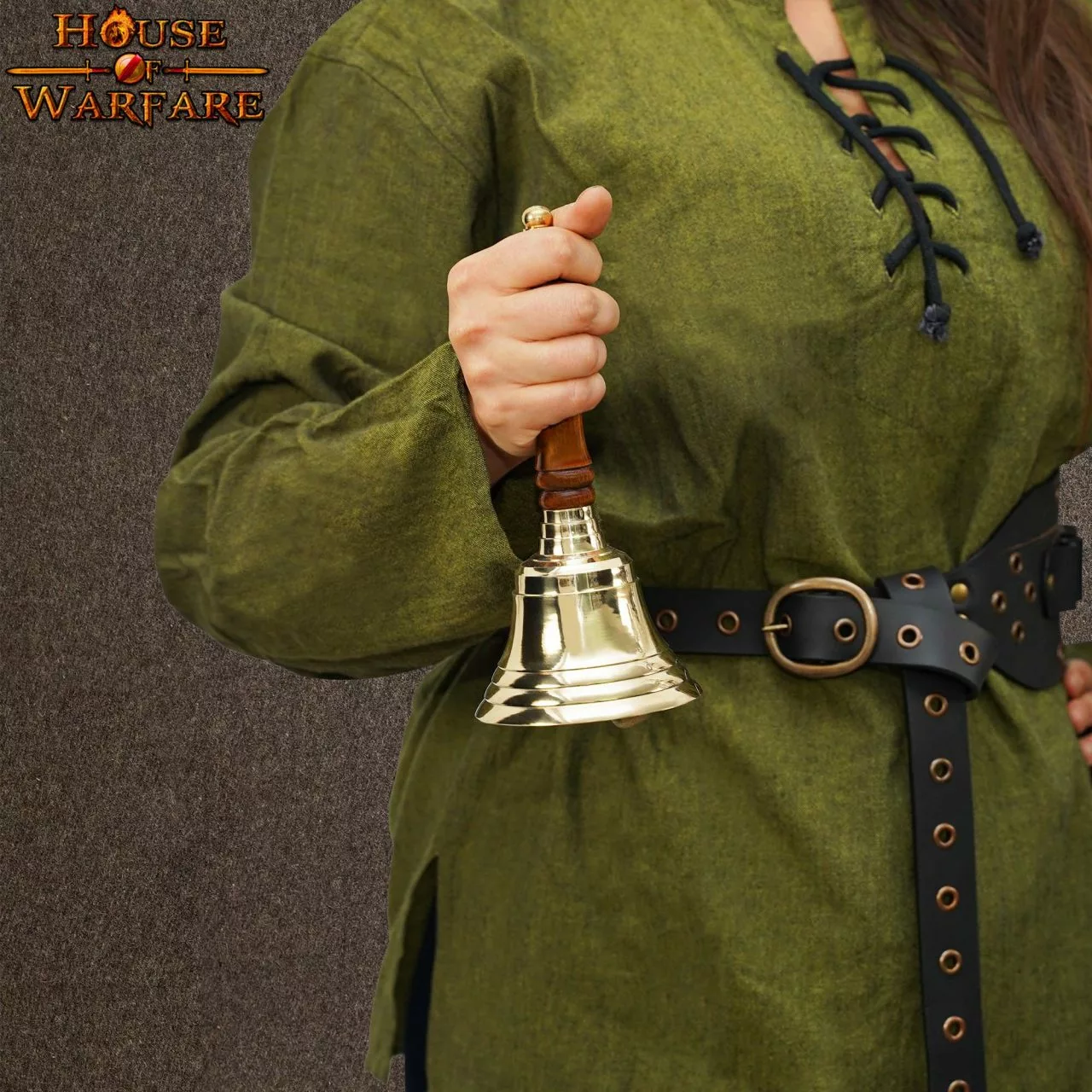 Robusta Campana De Mano De Latón Macizo Para Maestro De Escuela Servicio De Llamada Y Pregonero Con Mango De Madera 4 Robusta Campana De Mano De Latón Macizo Para Maestro De Escuela Servicio De Llamada Y Pregonero Con Mango De Madera - Imagen 2
