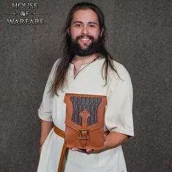 Bolso Satchel De Piel Auténtica Hecho A Mano -Armadura Ventas 701743BR 5