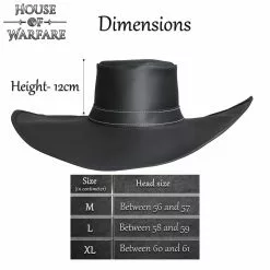 "Sombrero De Piel Auténtica "Alatriste -Armadura Ventas 701744BK 2