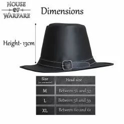 Sombrero De Piel Auténtica Hecho A Mano -Armadura Ventas 701745BK 2