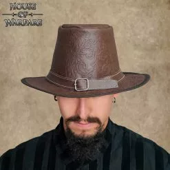 Sombrero De Piel Auténtica Hecho A Mano -Armadura Ventas 701745BRE 7