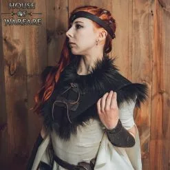 Collar Artesanal De Cuero Auténtico Con Piel Sintética -Armadura Ventas 701754BK 4 2