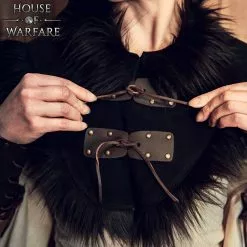 Collar Artesanal De Cuero Auténtico Con Piel Sintética -Armadura Ventas 701754BK 5 1