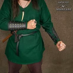 Brazaletes Jarl De Piel Auténtica Con Tachuelas -Armadura Ventas 701759BK 4