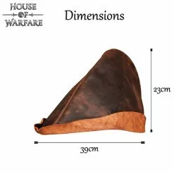 Rolf El Labrador Sombrero Medieval De Cuero Auténtico -Armadura Ventas 701761BR 2