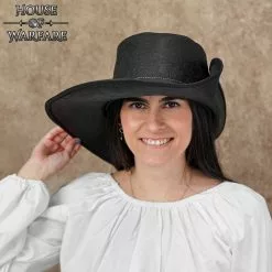 Sombrero "Flandes" De Cuero Auténtico Hecho A Mano -Armadura Ventas 701763BKE 5