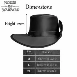 Sombrero "Flandes" De Cuero Auténtico Hecho A Mano -Armadura Ventas 701763BK 2