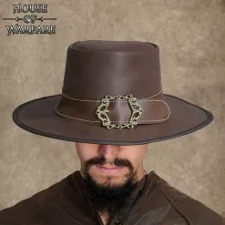 Sombrero De Piel Auténtica Hecho A Mano -Armadura Ventas 701779BR 7