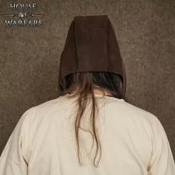 Gorra De Campesino De Cuero Auténtico Marrón Hecha A Mano -Armadura Ventas 701785BR 5